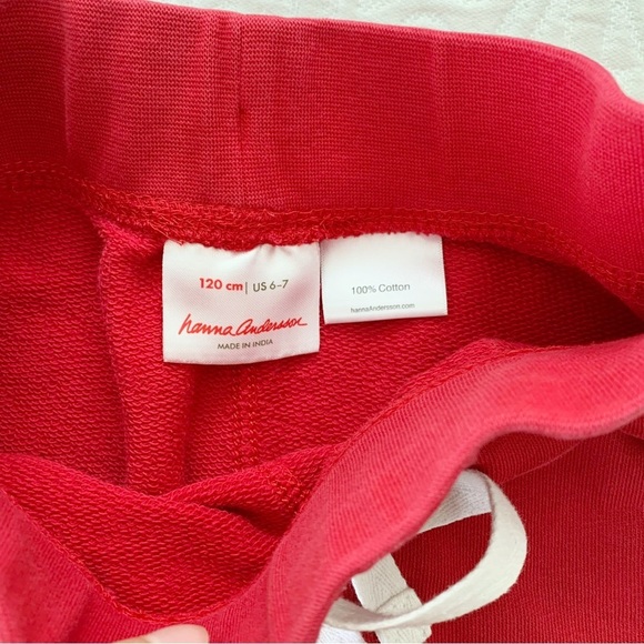 Hanna Andersson Cotton Drawstring Shorts,‎ Red - Picture 3 of 3